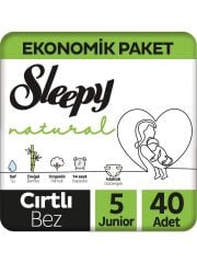 Sleepy Natural Bebek Bezi 5 Numara Junior 40 Adet