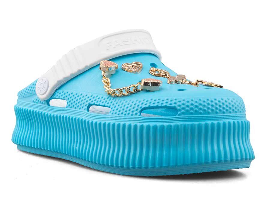 Twingo Crocs Kadın Taşlı Terlik - Bebe Mavisi