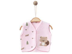 Sincap Nakışlı Kız Bebek Yelek